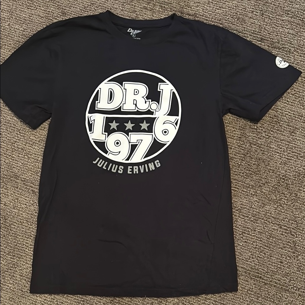 Julius Ervin DR J 1976 Black Tshirt
